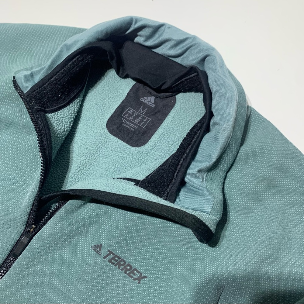 Adidas Terrex Teal Light Fleece Climaheat Jacket Full Zip Mens Size M - Picture 3 of 6